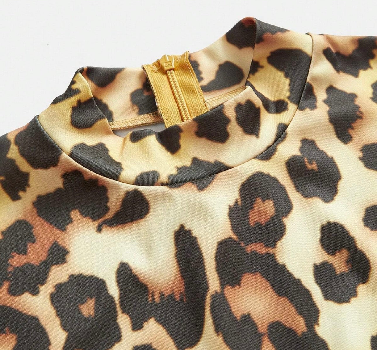 Elegant leopard print long dress for women.