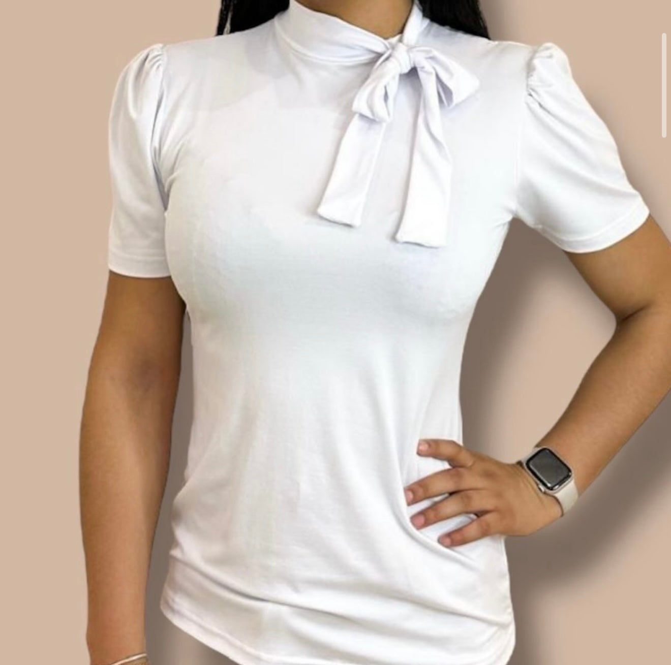Short Sleeve Ribbon Shirt