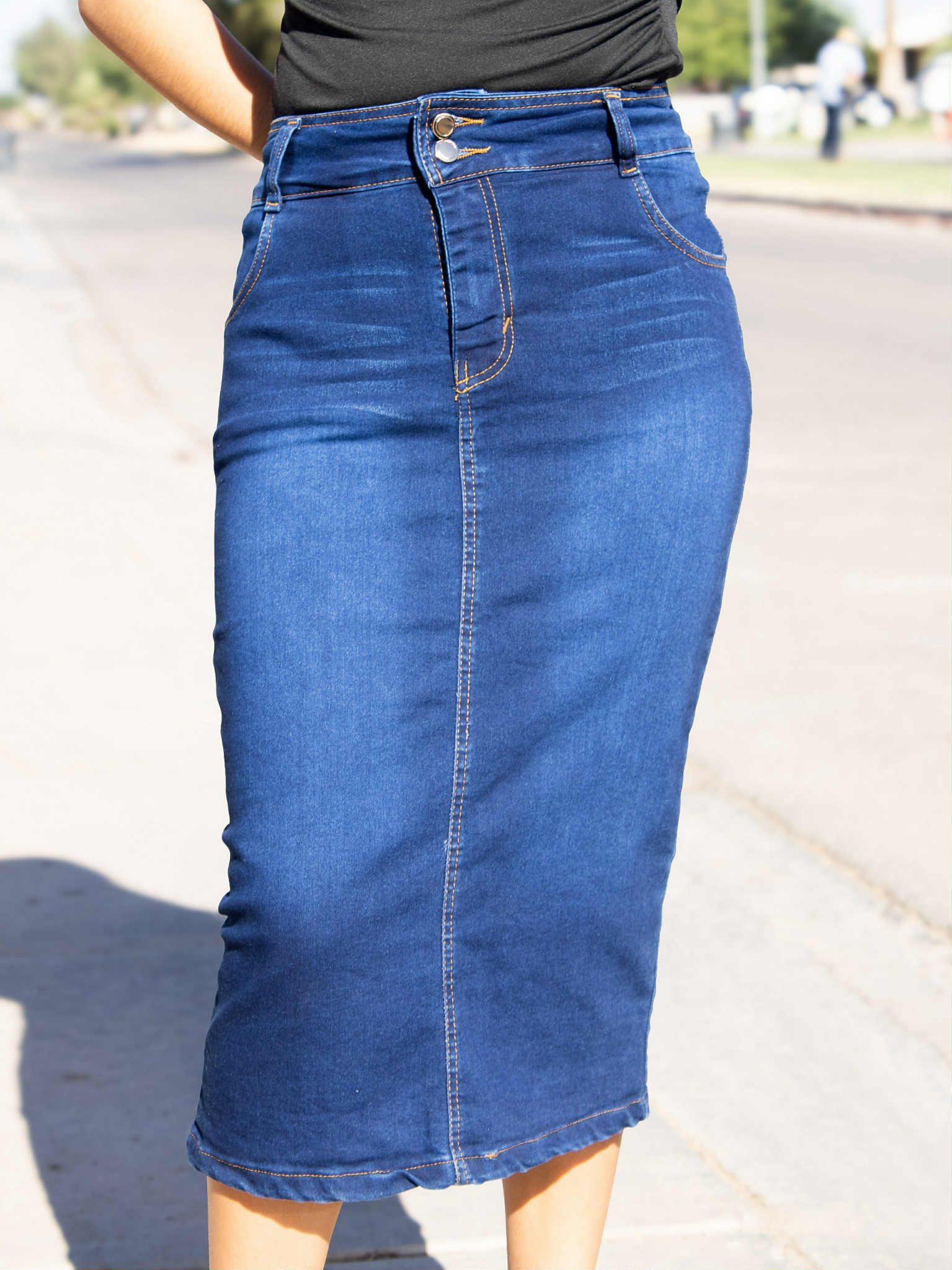 3/4 Denim Skirt
