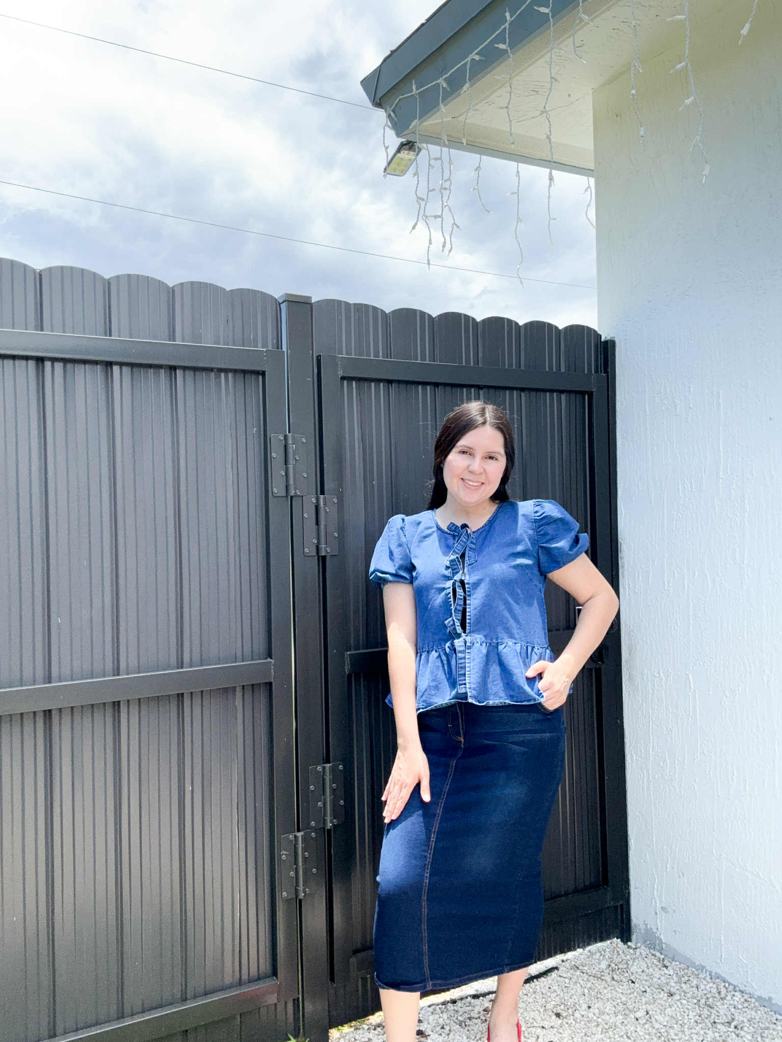 3/4 Denim Skirt